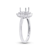 0.53ct 14k White Gold Diamond Semi-mount Ring Size 6.5