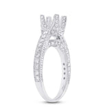 1.40ct 18k White Gold Diamond Semi-mount Ring Size 7.5