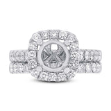 1.25ct 14k White Gold Diamond Semi-mount Ring 2-pc