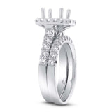 1.25ct 14k White Gold Diamond Semi-mount Ring 2-pc