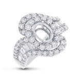 1.96ct 18k White Gold Diamond Semi-mount Ring