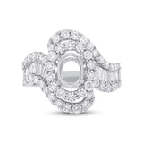 1.96ct 18k White Gold Diamond Semi-mount Ring