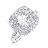 0.83ct 14k White Gold Diamond Semi-mount Ring