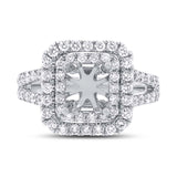 1.01ct 14k White Gold Diamond Semi-mount Ring