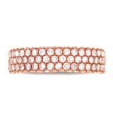 1.30ct 14k Rose Gold Diamond Lady's Pave Band Size 9.5