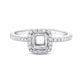 0.25ct 14k White Gold Diamond Semi-mount Ring