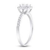 0.25ct 14k White Gold Diamond Semi-mount Ring
