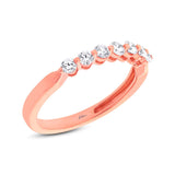 0.35ct 14k Rose Gold Diamond Lady's Band Size 4.75
