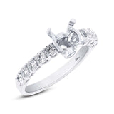 0.80ct 18k White Gold Diamond Semi-mount Ring