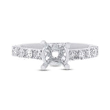 0.80ct 18k White Gold Diamond Semi-mount Ring