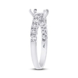 0.80ct 18k White Gold Diamond Semi-mount Ring