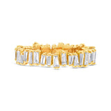 0.67ct 14k Yellow Gold Diamond Baguette Lady's Band Size 6