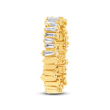 0.67ct 14k Yellow Gold Diamond Baguette Lady's Band Size 6