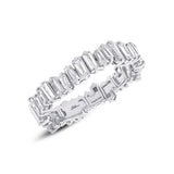 0.67ct 14k White Gold Diamond Baguette Lady's Band Size 4.5