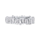0.67ct 14k White Gold Diamond Baguette Lady's Band Size 4.5