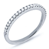 0.23ct 14k White Gold Diamond Lady's Band Size 5.5