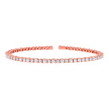 1.75ct 14k Rose Gold Diamond Bangle