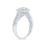 0.97Ct 14k White Gold Diamond Engagement Ring