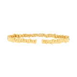 2.78ct 14k Yellow Gold Diamond Baguette Bangle