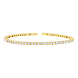 1.91ct 14k Yellow Gold Diamond Bangle