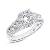 0.88ct 18k White Gold Diamond Semi-mount Ring