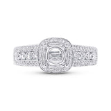 0.88ct 18k White Gold Diamond Semi-mount Ring