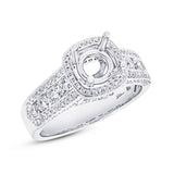 0.93ct 18k White Gold Diamond Semi-mount Ring