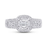 0.93ct 18k White Gold Diamond Semi-mount Ring
