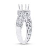 0.93ct 18k White Gold Diamond Semi-mount Ring
