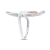 1.44ct 14k Two-tone Rose Gold Diamond Lily Flower Ring