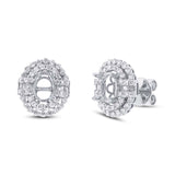 0.86ct 18k White Gold Diamond Semi-mount Earring