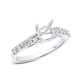 0.50ct 18k White Gold Diamond Semi-mount Ring