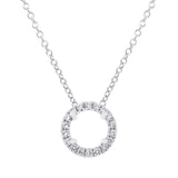 0.28ct 14k White Gold Diamond Semi-mount Pendant