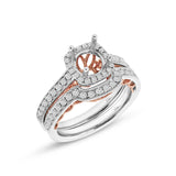 0.65ct 14k Two-tone Rose Gold Diamond Semi-mount Ring