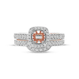 0.65ct 14k Two-tone Rose Gold Diamond Semi-mount Ring