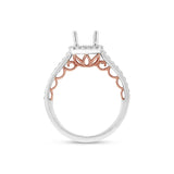 0.65ct 14k Two-tone Rose Gold Diamond Semi-mount Ring