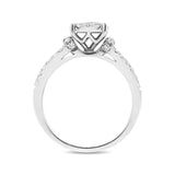 1.07ct 14k White Gold Diamond Wedding Set Cluster