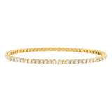 3.82ct 14k Yellow Gold Diamond Bangle
