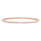3.39ct 14k Rose Gold Diamond Bangle