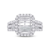 0.90ct 18k White Gold Diamond Semi-mount Ring