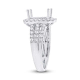 0.90ct 18k White Gold Diamond Semi-mount Ring