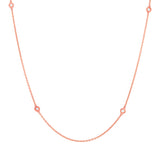0.47ct 14k Rose Gold 51" Diamonds By The Yard Chain