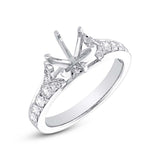 0.36ct 18k White Gold Diamond Semi-mount Ring Size 6.5