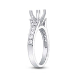 0.36ct 18k White Gold Diamond Semi-mount Ring Size 6.5