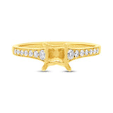 0.24ct 14k Yellow Gold Diamond Semi-mount Ring