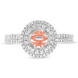0.47ct 14k Two-tone Rose Gold Diamond Semi-mount Ring