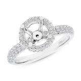 0.74ct 14k White Gold Diamond Semi-mount Ring