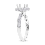 0.74ct 14k White Gold Diamond Semi-mount Ring