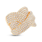 2.33ct 14k Yellow Gold Diamond Bridge Ring