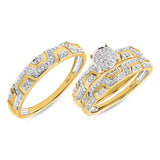 0.36ct 14k Yellow Gold Diamond Trio Set
